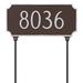 Montague Metal Products Inc. Double Sided Lawn Princeton Address Sign Plaque w/ Stakes Metal | 7.25 H x 15.75 W x 0.38 D in | Wayfair TSH-5-SG-LS
