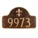 Montague Metal Products Inc. Fleur de Lis 1-Line Wall Address Plaque Metal | 10 H x 15.75 W x 0.32 D in | Wayfair PCS-61S-BW-W