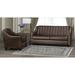 Charlton Home® Conkling 2 Piece Living Room Set Leather Match in Brown | 35 H x 75 W x 38 D in | Wayfair Living Room Sets