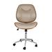 Wade Logan® Annaline Task Chair Upholstered, Leather in Gray/Brown | 35.83 H x 26.77 W x 26.38 D in | Wayfair 36BF226BB5D54714AB391998DD839940