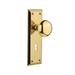 Nostalgic Warehouse New York Plate w/ Decorative Keyhole & New York Door Knob Brass in Yellow | 7 H x 2.25 W in | Wayfair 718642