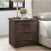 Wade Logan® Agon 3 - Drawer Nightstand Wood in Brown | 23 H x 22 W x 18 D in | Wayfair 0CD6499A43A04A749C699543B4F12170