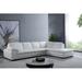 White Sectional - Ebern Designs 124" Wide Leather Match Sofa & Chaise Leather Match | 31 H x 124 W x 89 D in | Wayfair