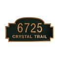 Montague Metal Products Inc. Chesterfield 2-Line Wall Address Plaque, Wood | 8 H x 16 W x 0.32 D in | Wayfair PCS-143S-TW-W