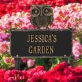 Whitehall Products Owl Personalized Garden Sig Metal | 11.88 H x 10 W x 0.5 D in | Wayfair 2547BG