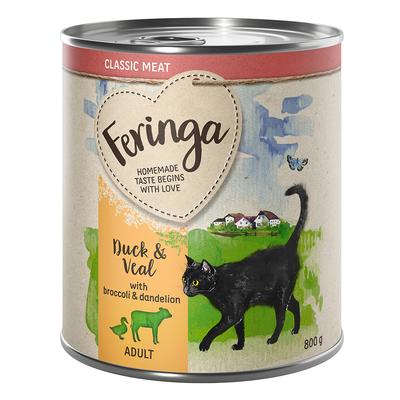 24x800g Classic Meat Menü Ente & Kalb Feringa Katzenfutter nass