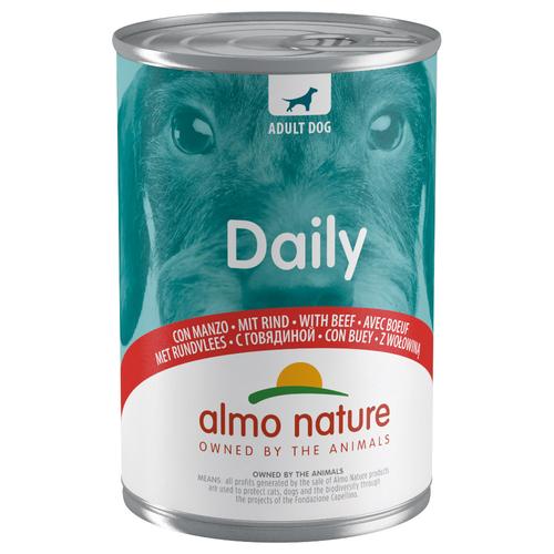 6 x 400 g Almo Nature Daily Dog Rind Nassfutter Hund
