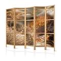 murando Room divider XXL Dandelion Abstract 225x171cm / 89"x68" 5 pieces Non-Woven Canvas Single-Sided Folding Screen Privacy wood pattern design hand made Home office Japan b-A-0360-z-c