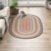 Purple;orange;green Oval 2' x 6' Area Rug - Highland Dunes Fenwick Multicolor 1 Braided Area Rug 24.0 x 0.25 in green/pink/redJute & Sisal | Wayfair