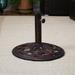 Darby Home Co Dreyer Cast Iron Free Standing Umbrella Base Cast Iron in Brown/Gray | 13.25 H x 17.5 W x 17.5 D in | Wayfair