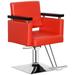 Orren Ellis Nauvoo 26" W Leather Seat Reception Chair w/ Metal Frame Leather/Metal in Red | 35 H x 26 W x 25 D in | Wayfair