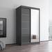 Orren Ellis Rushawn Modern High Gloss Armoire Wood in White | 80 H x 47 W x 25.5 D in | Wayfair 0C315ED0A3AD477FB979E3C1DEAFDD9A