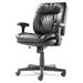 Symple Stuff Ottinger Genuine Leather Executive Chair Upholstered in Gray | 39.96 H x 26.77 W x 27.17 D in | Wayfair