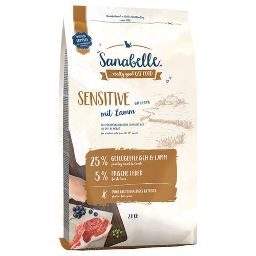 2 x 2kg Sensitive mit Lamm Sanabelle Katzenfutter trocken