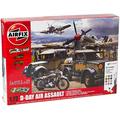 Airfix Diorama Model Building Kits - D-Day Air Assault Miniature Craft Kit, 1/72 Scale Plastic Model Kits for Adults to Build, Incl. Plane Model, Jeeps, Diorama Base & Figures - Military Gifts for Men