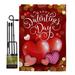 Breeze Decor Beloved Valentine's Day Spring Impressions 2-Sided Polyester 2 Piece Flag Set in Red | 18.5 H x 13 W in | Wayfair