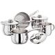 Stellar S1F5B 1000 Deep Saucepan Set, Stainless Steel