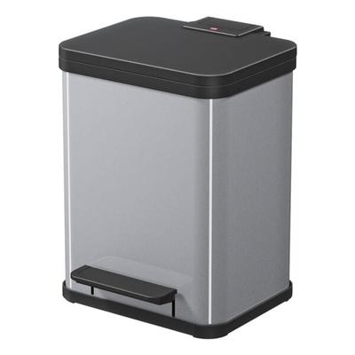 Hailo Mülleimer »Öko duo Plus M« Stahlblech 2x 9 Liter silber, 32x43x33 cm