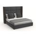 Wade Logan® Alamance Tufted Low Profile Standard Bed Wood & /Upholstered/Revolution Performance Fabrics® in Gray/Black | Wayfair