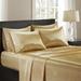 Madison Park Essentials Satin King Gold Pillowcases (Set of 2) - Olliix MPE21-779