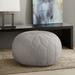 Madison Park Kelsey Round Pouf Ottoman in Grey - Olliix MP101-0893