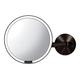 simplehuman ST3020 20cm Wall Mount Rechargeable Sensor Mirror, Light Up Bathroom Makeup Magnifying Mirror, 5x Magnification, Telescopic Swing Arm, LED Tru-Lux Light System, Dark Bronze Stainless Steel