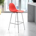 Upper Square™ Dinjar Counter & Bar Stool Plastic/Acrylic/Metal in Red/Gray | 41.5 H x 18 W x 20.5 D in | Wayfair 2F94ED14D595422297278DC195432FDC