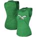 Women's Majestic Threads Kelly Green Philadelphia Eagles Retro Tri-Blend Raglan Muscle Tank Top