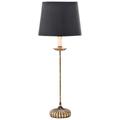 Clove Stem Gold Stem Buffet Table Lamp with Black Shade