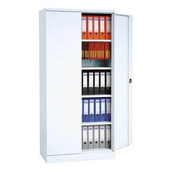 Gürkan Stahlschrank mit Flügeltüren 92 x 195 cm weiß, 92x195x42 cm Image