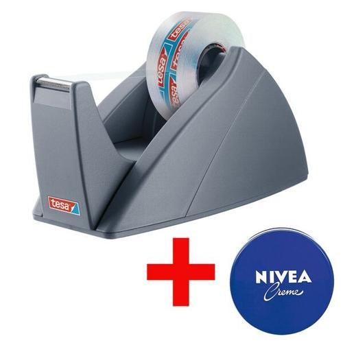 Tischabroller »Easy Cut« 57421 inkl. Hautpflegecreme »Nivea« grau, tesa