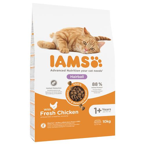 10 kg IAMS Advanced Nutrition Hairball mit Huhn Trockenfutter Katze