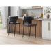 Brayden Studio® Hendon Counter & Bar Stool Wood/Upholstered/Leather in Gray | 41 H x 20 W x 22 D in | Wayfair A3A516FBD1854AFBBE3666DD54821C77