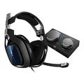 ASTRO Gaming A40 TR Wired Gaming Headset + MixAmp Pro TR, Astro Audio V2, Dolby Audio, Swappable Mic, Game/Voice Balance Control, for PS5, PS4, PC, Mac - Black/Blue