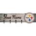 Pittsburgh Steelers 24" x 6" Personalized Mounted Coat Hanger