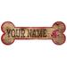 Washington State Cougars 12" x 6" Personalized Dog Bone Sign