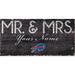 Buffalo Bills 12" x 6" Personalized Mr. & Mrs. Sign