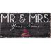 St. Louis Cardinals 12" x 6" Personalized Mr. & Mrs. Sign