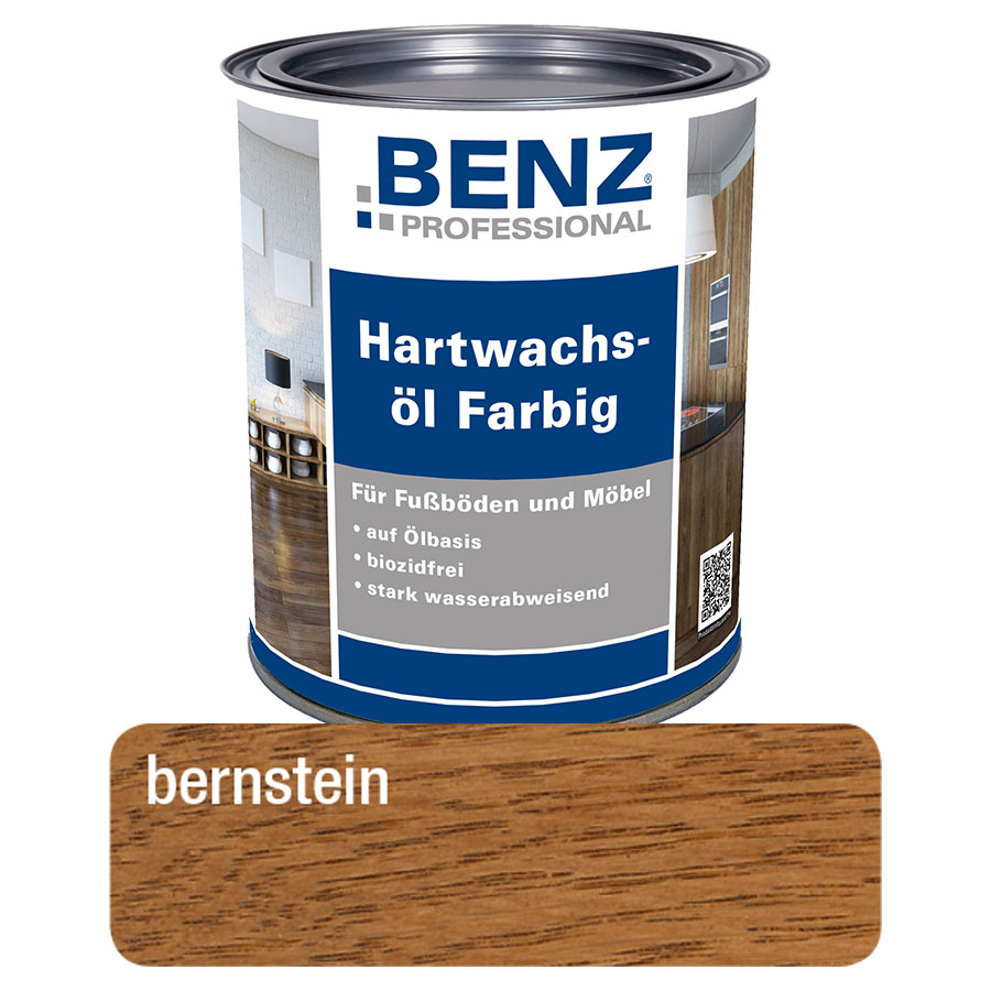 BENZ PROFESSIONAL Hartwachsöl farbig, 0,75 l, Bernstein Image