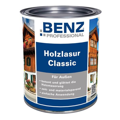 BENZ PROFESSIONAL Holzlasur Classic Holzschutzmittel, 2,5 l, Nussbaum