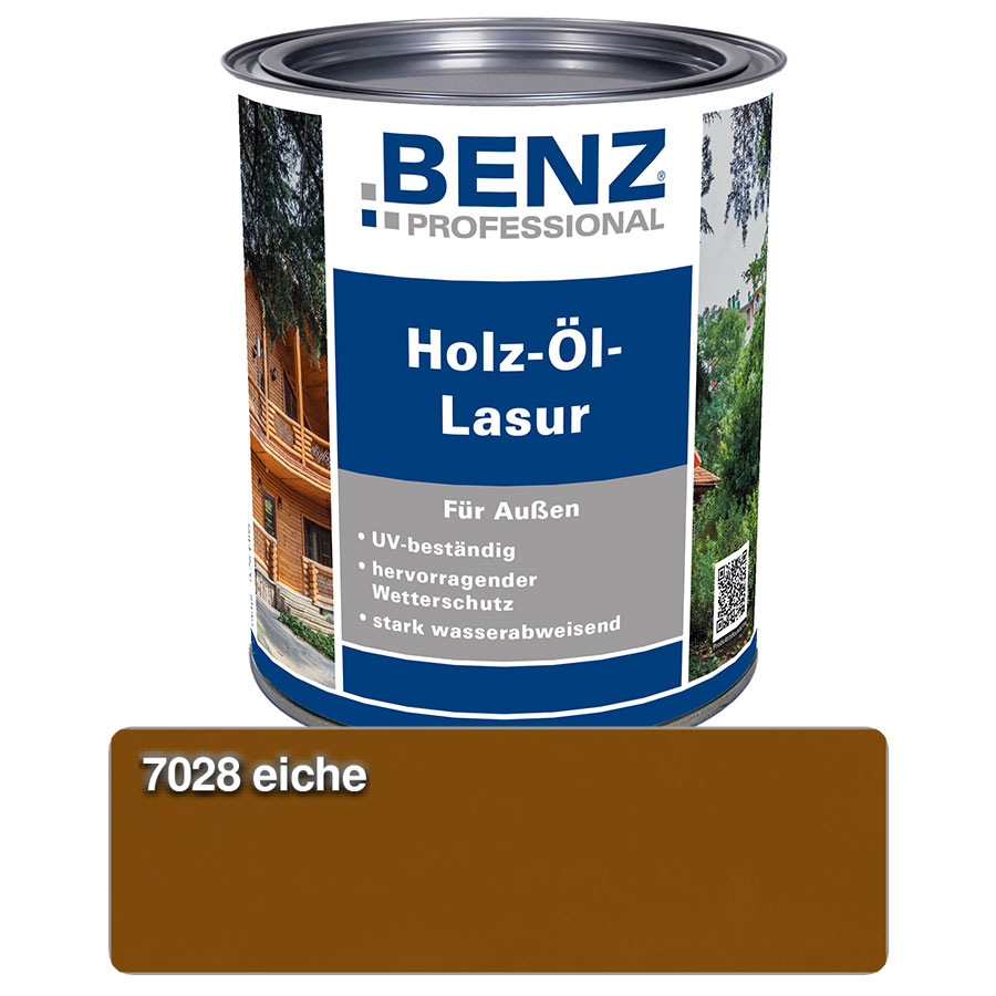 BENZ PROFESSIONAL Holz-Öl-Lasur Holzschutzmittel, 2,5 l, Eiche Image