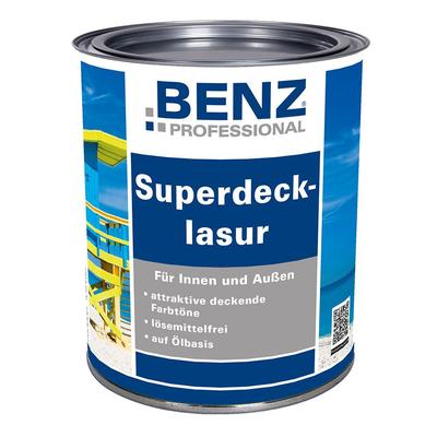 BENZ PROFESSIONAL Superdecklasur Holzschutzmittel, 2,5 L, Superweiß