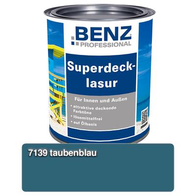 BENZ PROFESSIONAL Superdecklasur Holzschutzmittel, 0,75 l, Taubenblau Image