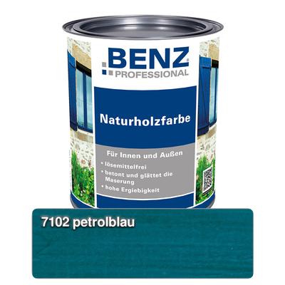 BENZ PROFESSIONAL Naturholzfarbe Holzschutzmittel, 0,75 l, Petrolblau Image