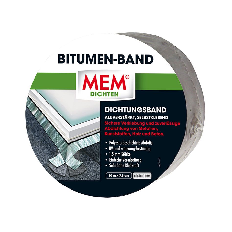 MEM Bitumen-Band alufarben, 10 m, 10 cm Image