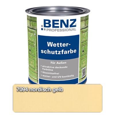 BENZ PROFESSIONAL Wetterschutzfarbe Holzschutzmittel , 0,75 l, Nordisch Gelb Image