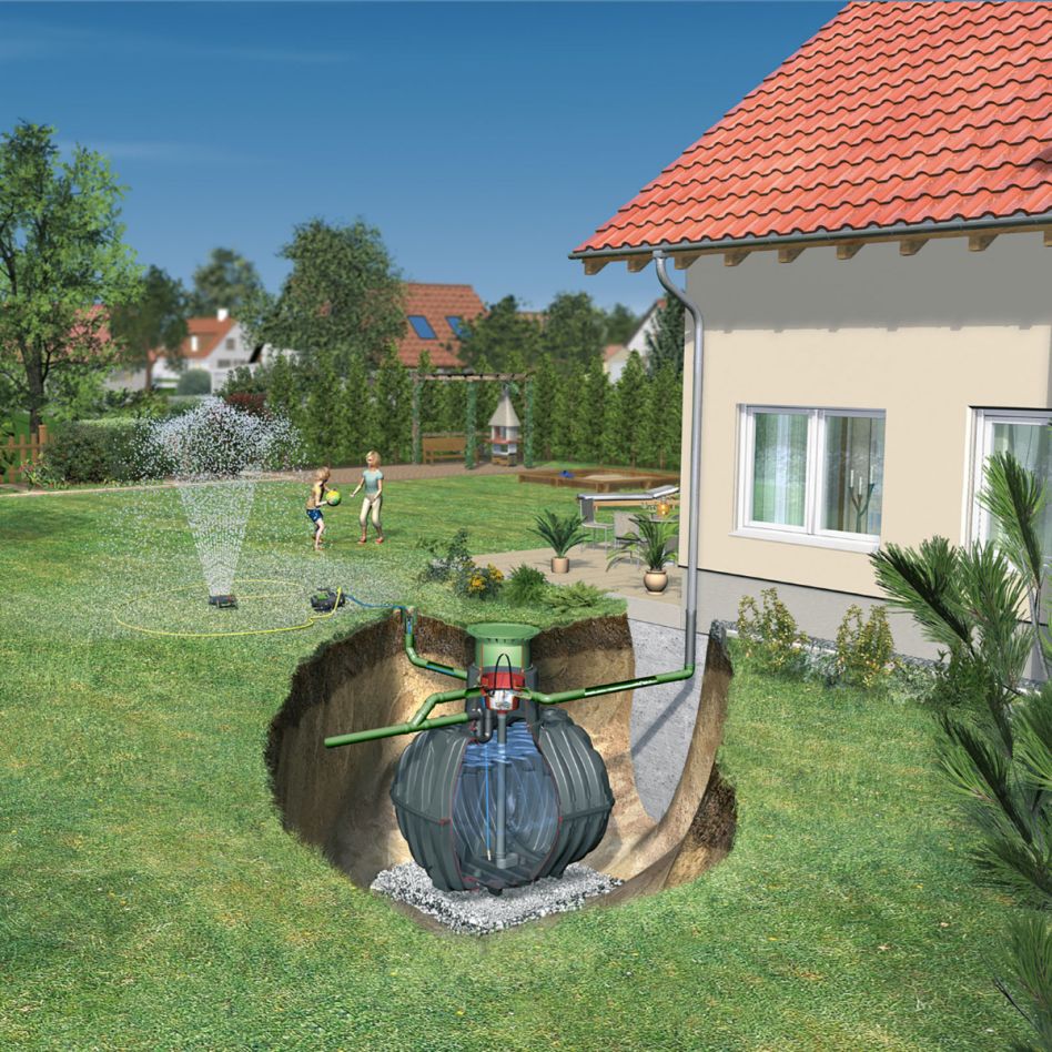 GRAF Carat Garten-Jet Regenwassernutzungsanlage, 6500 L, begehbar