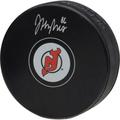 Jack Hughes New Jersey Devils Autographed Hockey Puck