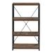 Union Rustic Jordahn Etagere Bookcase Metal in Black/Brown/Yellow | 43 H x 24 W x 11 D in | Wayfair WLFR4135 42182525