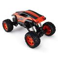 CMJ RC Cars Rock Crawler With Adjustable Chassis Climb 4 X 4 Monster Truck 4WD Remote Control Car 2.4Ghz (Orange 1:12)